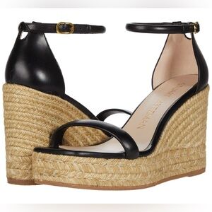 Stuart Weitzman black Nudistcurve wedge sandal Size 6.5